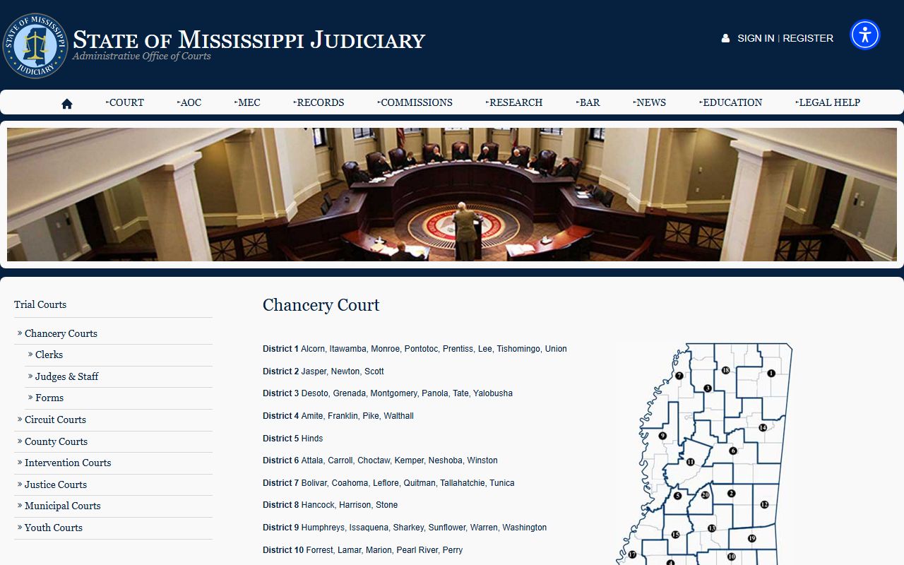 Tate County Circuit Clerk and Chancery Court records overview in Mississippi